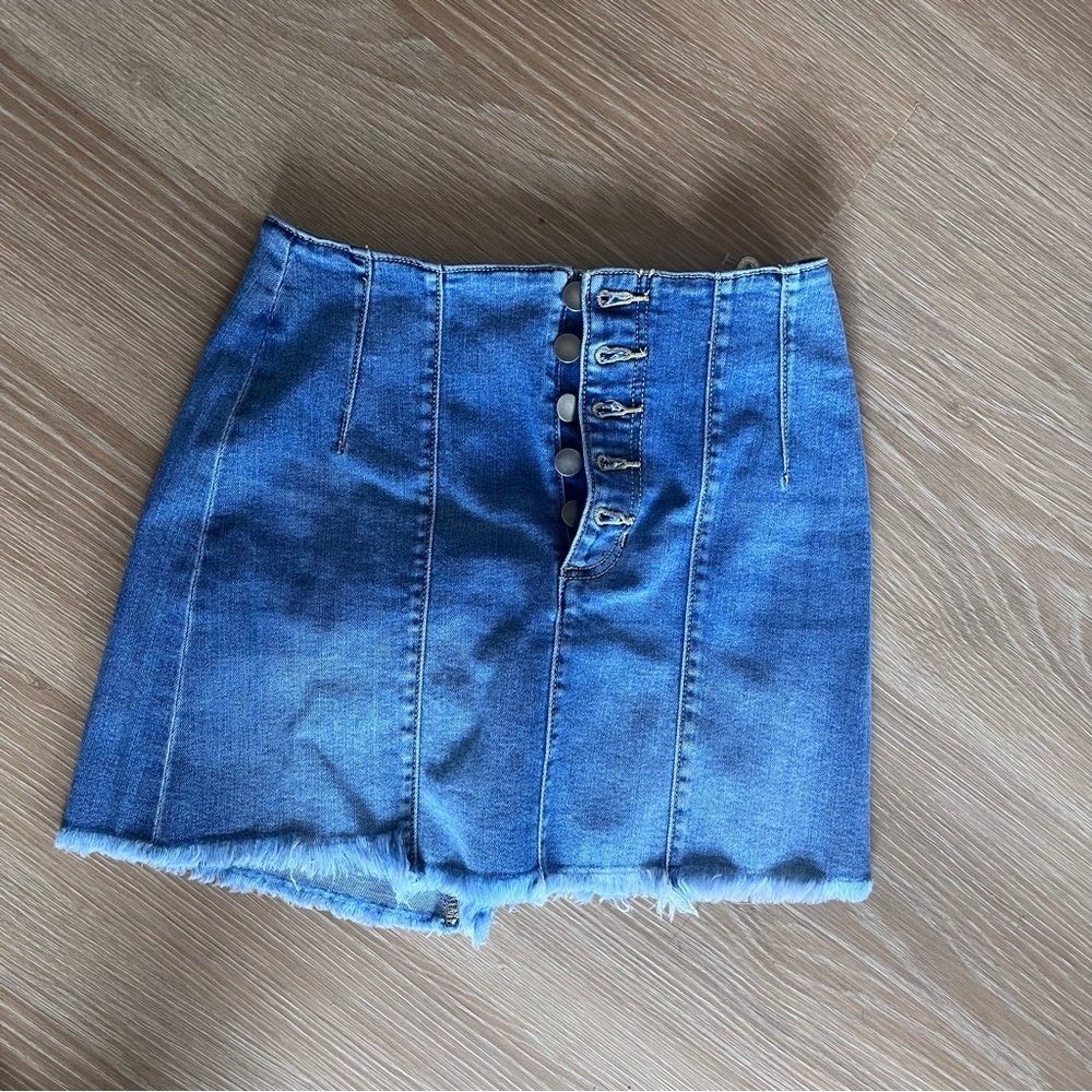 Altard state button up Jean skirt medium wash